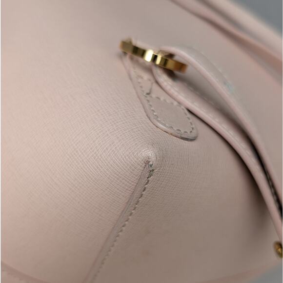 Mansur Gavriel Grained Calfskin Leather Bucket Mini Backpack Rosa - Picture 11 of 13